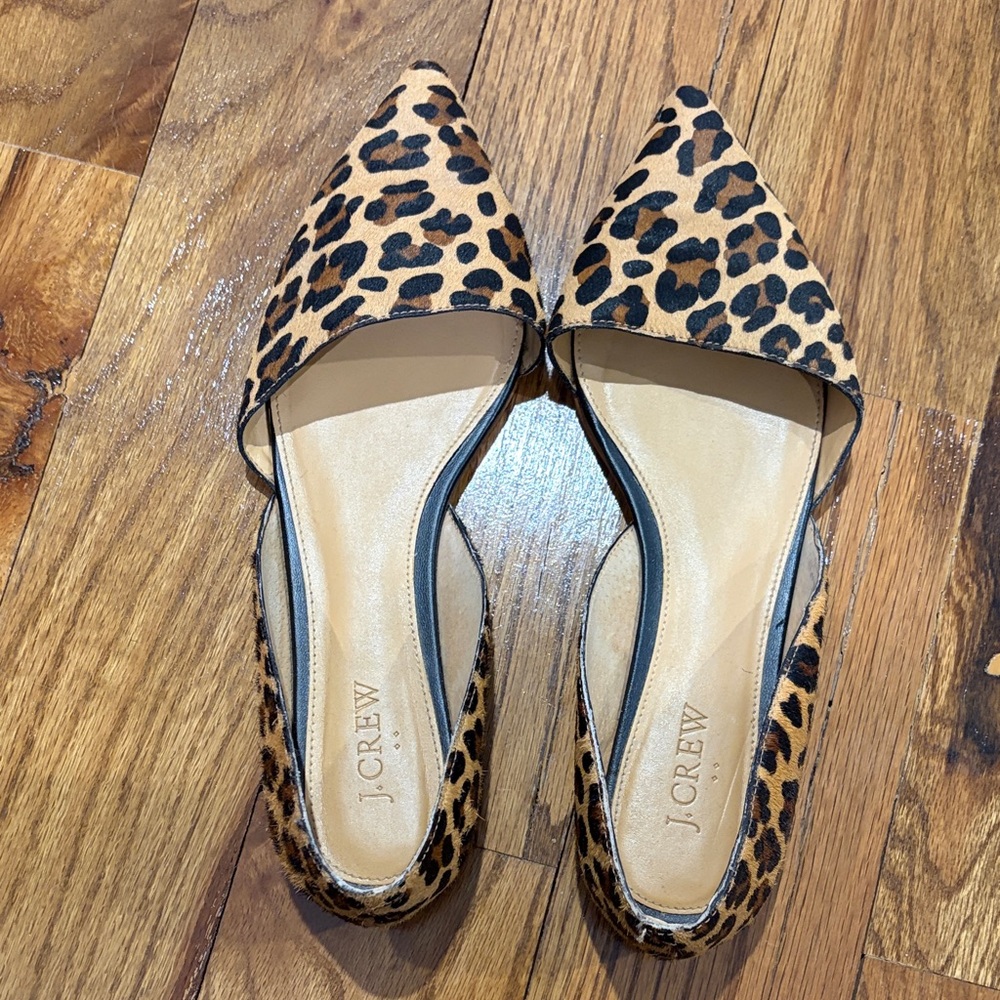 J. Crew Tan and Black Leopard Flats - Picture 7 of 8